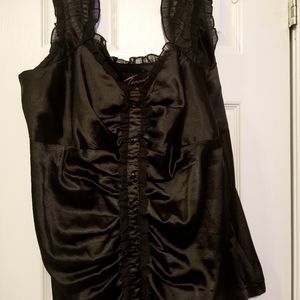 Torrid Satin Black Dress tank top